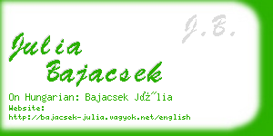 julia bajacsek business card